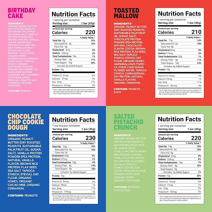 FROPRO Snack Bar - Peanut Butter Snack Bars - Gluten Free, Dairy Free, Soy Free, Non GMO, Plant Based Protein Snacks Bar - Crave-worthy & Great On-the-Go | Variety, 12 Flavors, 12 Pack