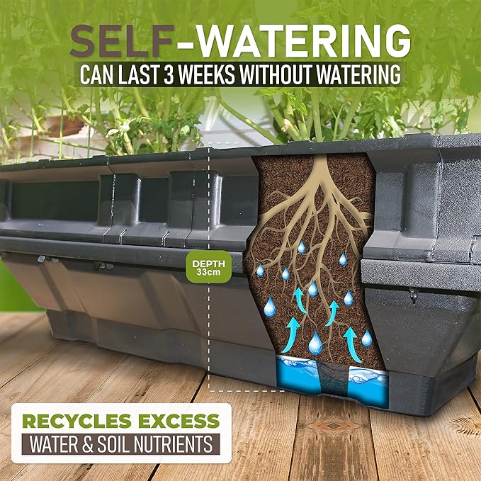Vegepod - Raised Garden Bed - Self Watering Container Garden Kit with Protective Cover, Easily Elevated to Waist Height, 5 Years Warranty (Medium)