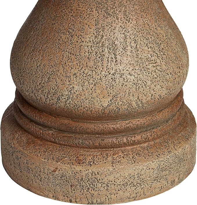 Arosco Modern Rustic Outdoor Floor Water Fountain with Light LED 43" High 3-Tiered Resin for Garden Patio Yard Deck Home Lawn Porch House Relaxation Exterior - John Timberland