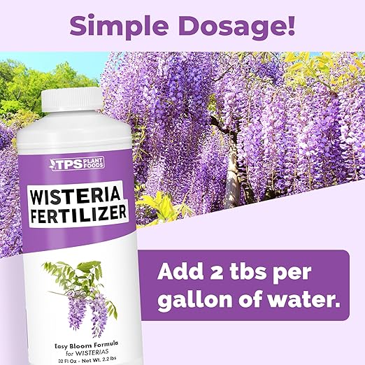 Wisteria Fertilizer for Wisteria Plants and Wisteria Hanging Flowers, Feeds Wisteria Live Plant, Liquid Fertilizer by TPS Plant Foods, 32 oz (1 Quart)
