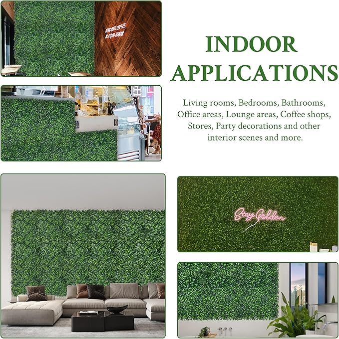 DOPGIB Artificial Ivy Privacy Fence Screen: 72"x 144" (72 SQFT) 4-Layer Leaf UV-Anti Faux Greenery Boxwood Backdrop Ivy Vine Leaf Panels for Outdoor, Indoor, Garden, Backyard and Decor