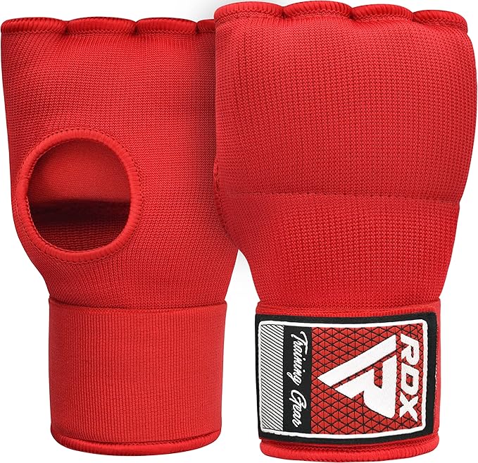 RDX Gel Boxing Hand Wraps Inner Gloves Men Women, Quick 100cm Long Wrist Straps, Elasticated Padded Fist Under Mitts Protection, Muay Thai MMA Kickboxing Martial Arts