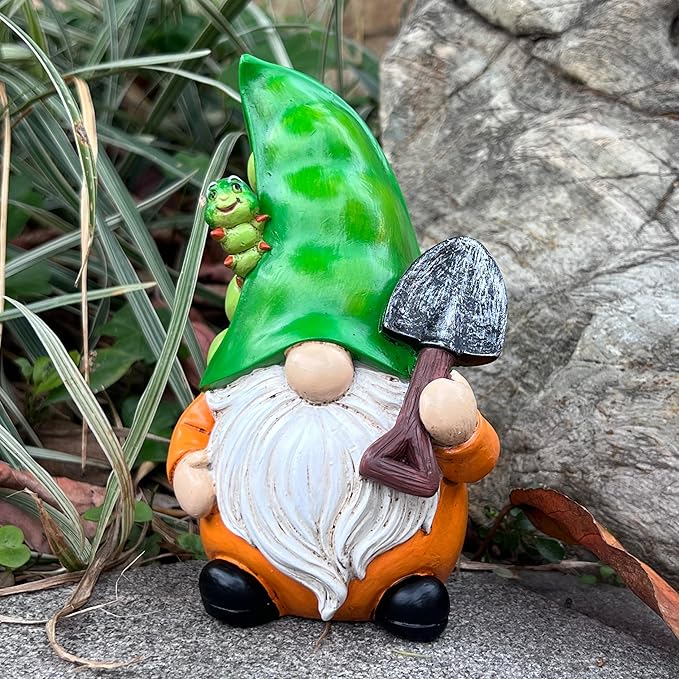 Pea Gnomes Outdoor Garden Gnome Cute Decor Gifts Gnome Statue Home Decor for Home Yard Garden Patio Lawn
