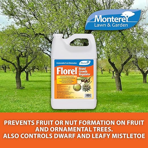 Monterey - Florel Plant Growth Regulator - Fruit Tree Spray - Florel Fruit Eliminator Spray for Trees - Apply Using Sprayer - 1 Gallon