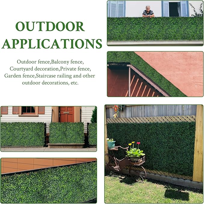 DOPGIB Artificial Ivy Privacy Fence Screen,40"x 140" (39 SQFT) 4-Layer Leaf UV-Anti Faux Greenery Boxwood Backdrop Ivy Vine Leaf Panels for Outdoor, Indoor, Garden,Backyard and Decor