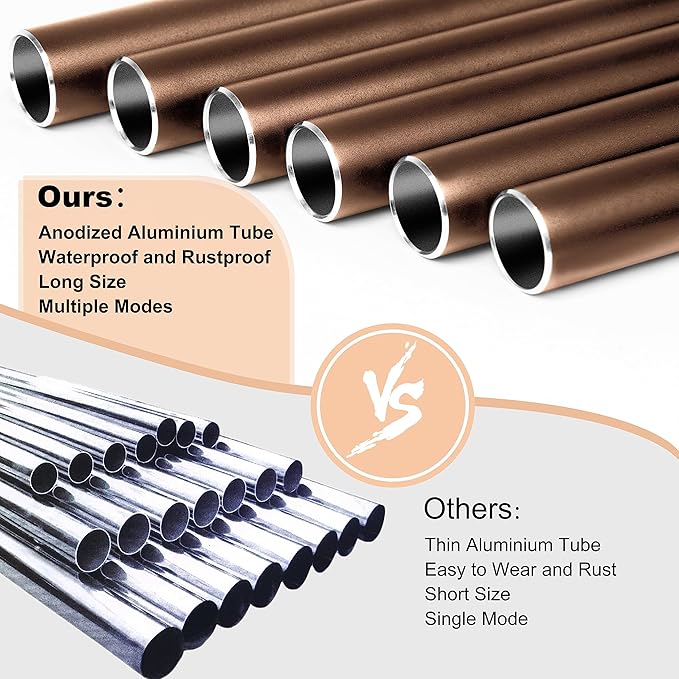 Bursvik Large Aluminium Wind Chimes 37 Inches to Create a Zen Atmosphere Suitable for Outdoor, Garden, Patio Decoration. Classic Wind Chimes with Wind Catcher Suitable as A Gift for Unisex(Coffee)