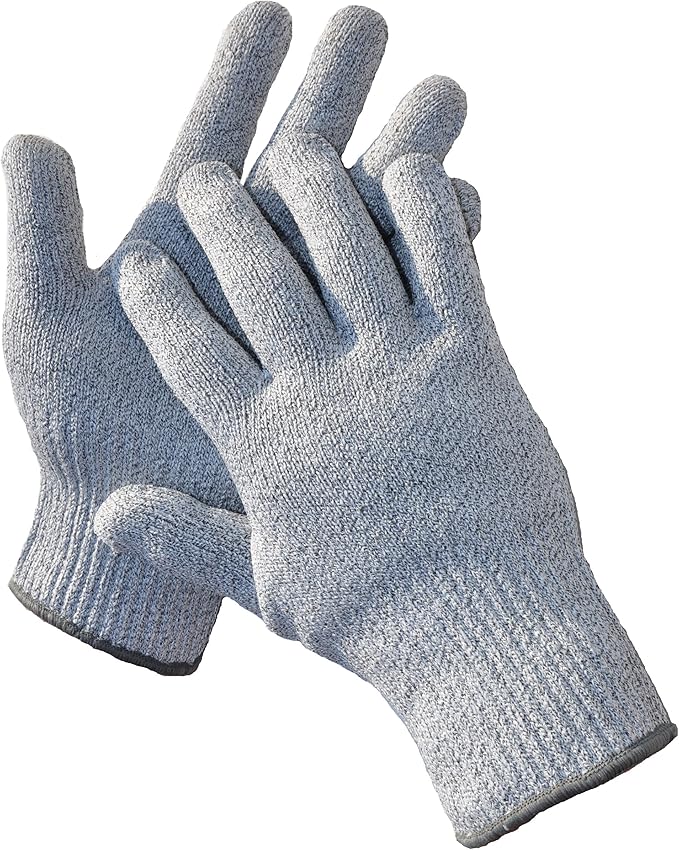 G & F 57100L CUTShield Classic level 5 Cut Resistant Gloves for Kitchen,Food Grade Cut Resistant Gloves, Large., Grey