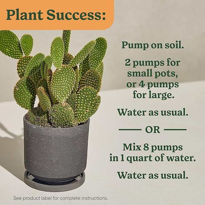 Miracle-Gro Indoor Plant Food for Cactus and Succulent, Liquid Plant Food for Indoor Succulents and Cactus, 8 fl. oz., 2-Pack