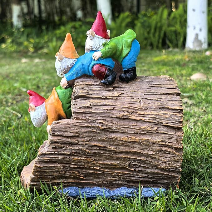 Decorative Gutter Downspout Extensions Statue,3" x 4" Downspout Extension Sculpture,Gnomes Decorative Rain Gutter Downspout Extension Figurine Decor Sculpture for Lawn Yard