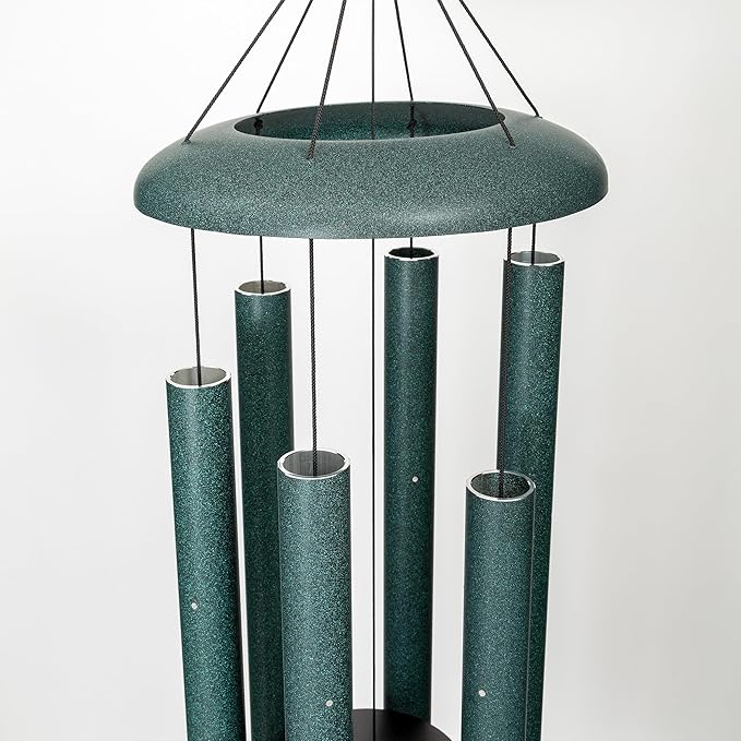 Corinthian Bells by Wind River – 56 inch Green Wind Chime for Patio, Backyard, Garden, and Outdoor Decor (Aluminum Chime) Made in The USA