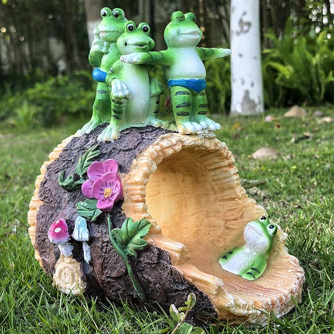 Decorative Gutter Downspout Extensions Statue,3" x 4" Downspout Extension Sculpture,Frog Decorative Rain Gutter Downspout Extension Figurine Decor Sculpture for Lawn Yard