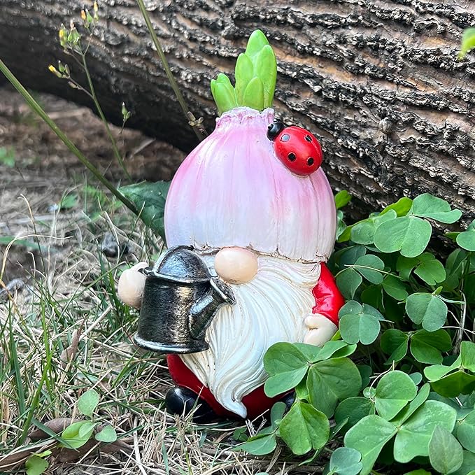 Onion Gnomes Decorations Gnomes Decor Gifts Garden Gnome Outdoor Statue Gifts for Home Figurines Spring Home Decor