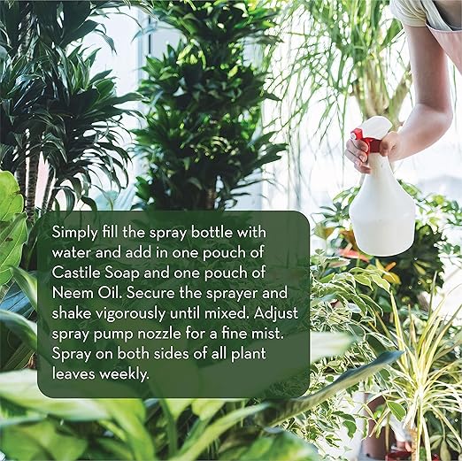 Emily's Naturals Neem Oil Plant Spray Refill Kit - Makes 48oz - Spray Bottle Not Included