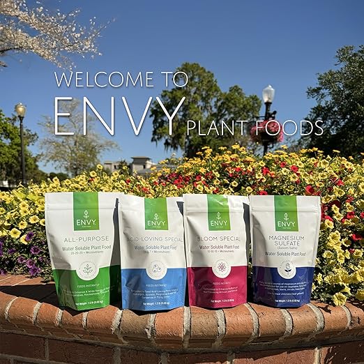 ENVY All-Purpose Plant Fertilizer, 0.5 Pound - Makes 50 Gallons, for Indoor and Outdoor Plants, Pet Safe, Water Soluble, Made in USA