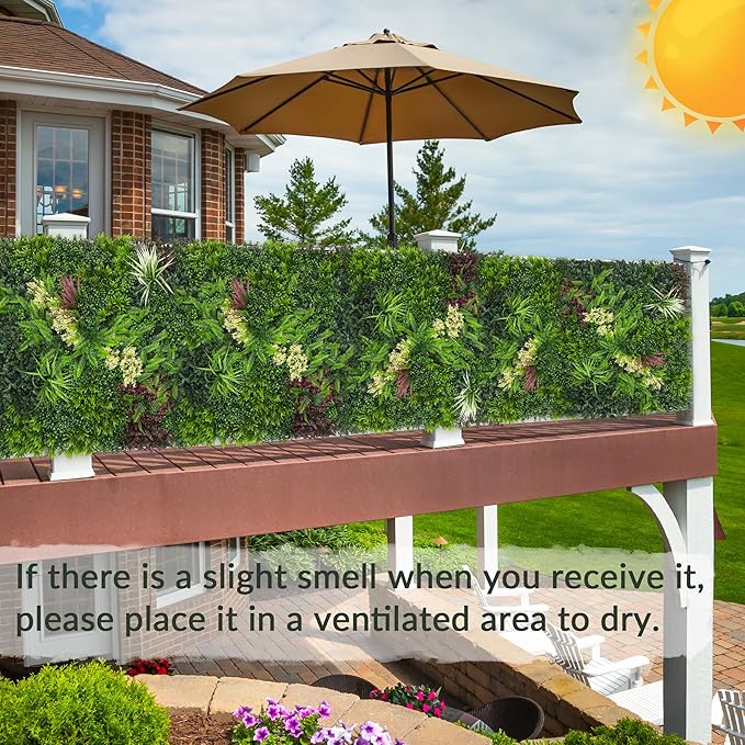 DOPGIB Artificial Ivy Wall Boxwood Roll: 60"x120" UV Resistant Green Leaves Faux for Interior Backdrop,Garden and Indoor Outdoor Wall&Fence Covering Privacy, Party Wall Fence Decor
