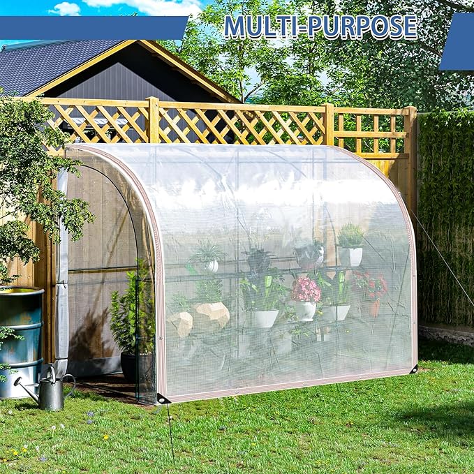 Clear Tarp Waterproof with Grommets 7x10ft,Transparent Tarpaulin Large (Small),Heavy Duty PVC Vinyl Tarps Cover for Outdoor/Camping/Plant/Garden/Chicken Coop