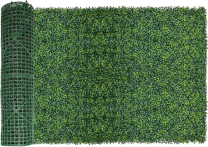 Moeput Artificial Ivy Privacy Fence Screen, 40X160 in(43 sqft) UV-Anti Faux Boxwood Roll Panels Greenery Backdrop Vine Leaf Fence Panels Ivy Fence Covering Privacy
