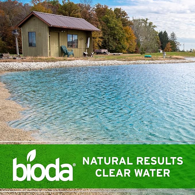 Bioda Pond Clarifier & Muck Cleaner, Keeps Ponds Clear, Treats 1/4 Acre - 6 Months, 12 Packets