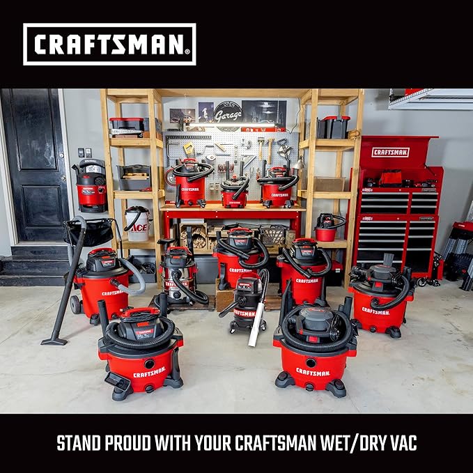 CRAFTSMAN CMXZVBE38336 1-7/8 in. LED Lighted Car Nozzle Wet Dry Vac Attachment, Industrial-Grade Shop Vacuum Accessory for Illuminating Dark Areas While Cleaning, Fits 1-7/8 in. Hose Diameter