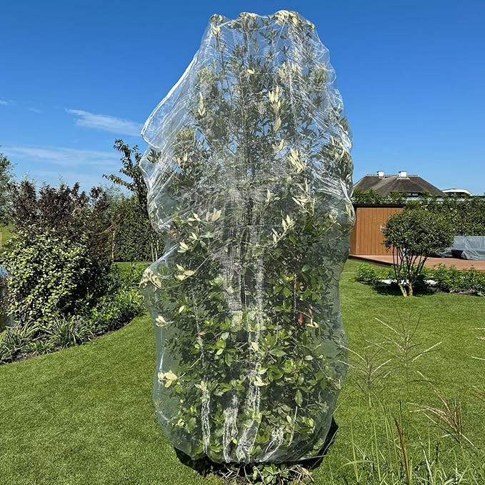 Fruit Tree Protection Bags 6.5x8.5 FT | Multiple Size Garden Netting for Fruit & Vegetable Protection | White Plant Net Cover for Blueberry & Tomato | Bird & Insect Mesh Fabric Protector