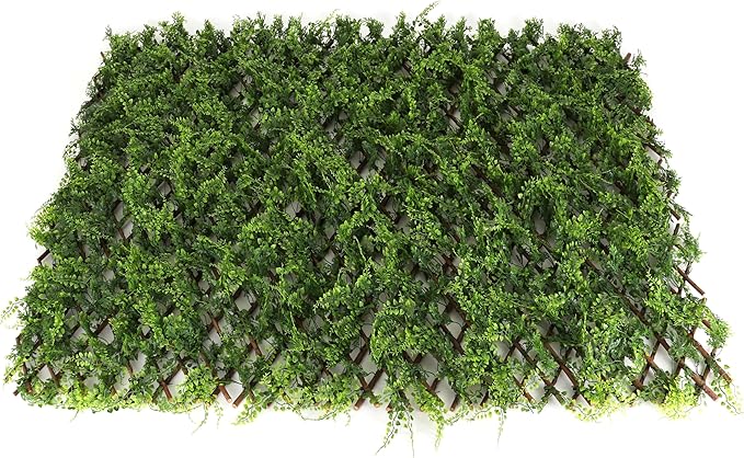 3rd Street Inn™ Leaf Trellis - Bamboo Greenery Panel - Boxwood and Ivy Privacy Fence Substitute - DIY Flexible Fencing (4, Juniper)