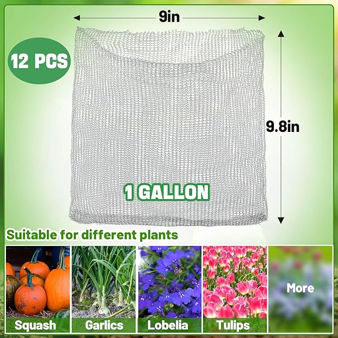 Aulock 1 Gallon Plant Root Protector for Gopher Voles Moles, 6 Pack Stainless Steel Guard Baskets Cages