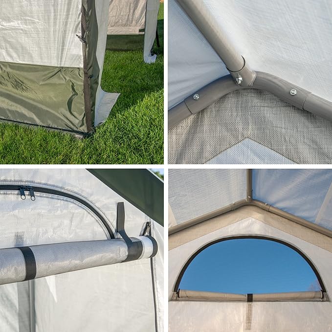 Miracle-GRO 6' x 6' x 6' All-Season Indoor/Outdoor Backyard Garden Greenhouse and Compact Waterproof Plant Shelter, Translucent