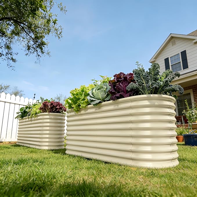 30" Extra Tall Galvanized Raised Garden Bed, 6x2x2.5 ft Metal Planters for Outdoor Plants, Heavy Duty Flower Bed Deep Root for Vegetable, Garden Bed Outdoor Large Planter Box - Brooklyn Grey
