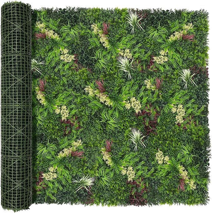DOPGIB Artificial Ivy Boxwood Roll: 80"x120" UV Resistant Green Leaves Faux for Interior Backdrop,Garden and Indoor Outdoor Wall&Fence Covering Privacy, Party Wall Greenery Decor