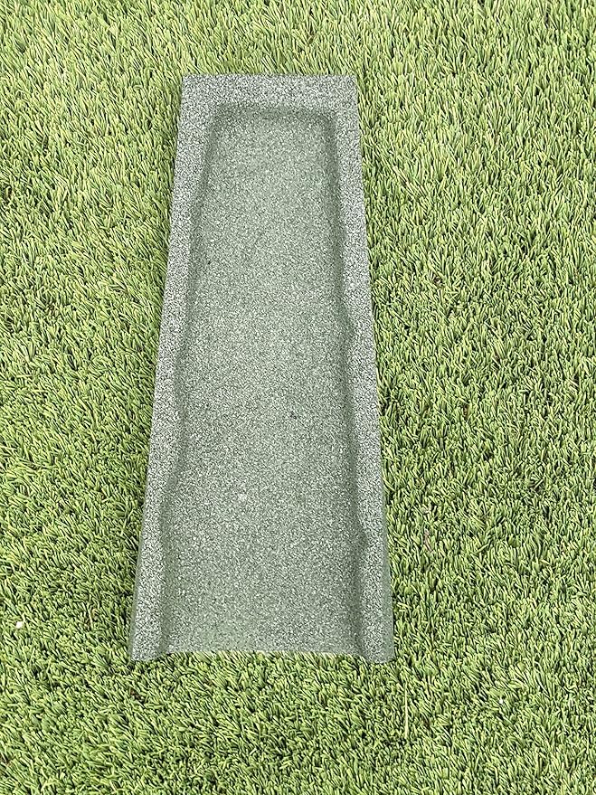 Rubberific Premium Rubber Downspout Splash Block, Rain Guard, Stone Textured Drain Extender (Green)