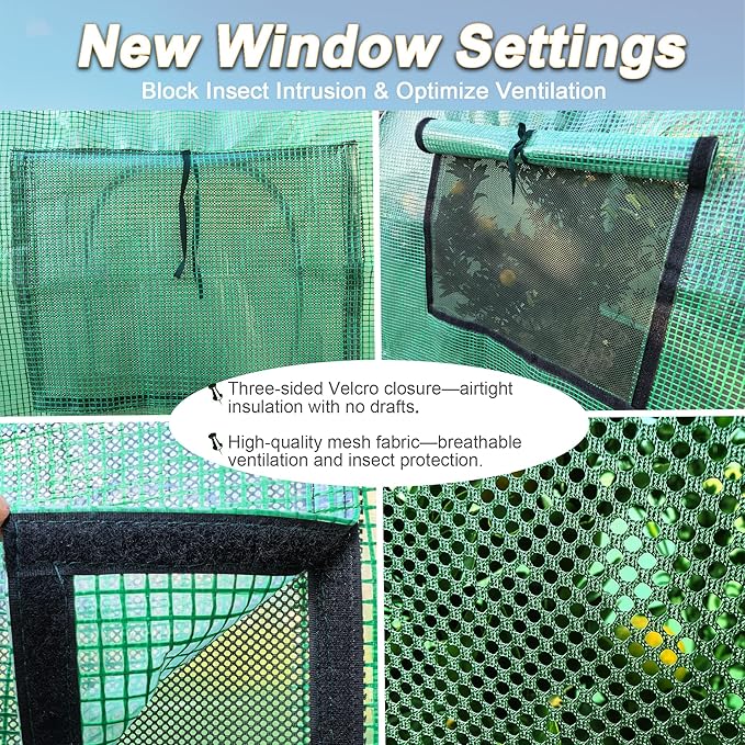 59″*59″*60″ Large Winter Plant Warm Covers with Air Hole for Raised Bed- Warm Tent Freeze Protection Humidity Domes for Germination, Seedling Propagation Protecting Plants from Animals