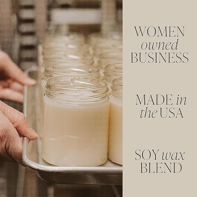 Sweet Water Decor Christmas Candle | Cinnamon, Trees, Orange, and Clove Scents | Christmas Candles and Decor for Home | 9oz. Clear Jar Soy Candle, Made in The USA