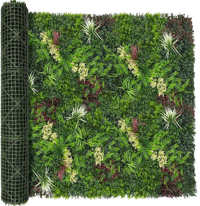 DOPGIB Artificial Ivy Wall Boxwood Roll: 60"x120" UV Resistant Green Leaves Faux for Interior Backdrop,Garden and Indoor Outdoor Wall&Fence Covering Privacy, Party Wall Fence Decor