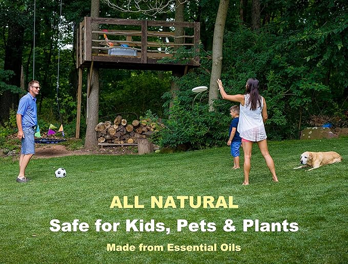 EcoGuard Plus Concentrated Tick Spray for Yard & Mosquito Concentrate Spray. All Natural Insect Repellant. Protects Outdoors. Suitable Insecticide for Kids, Pets, Plants. Easy Application, 64 oz