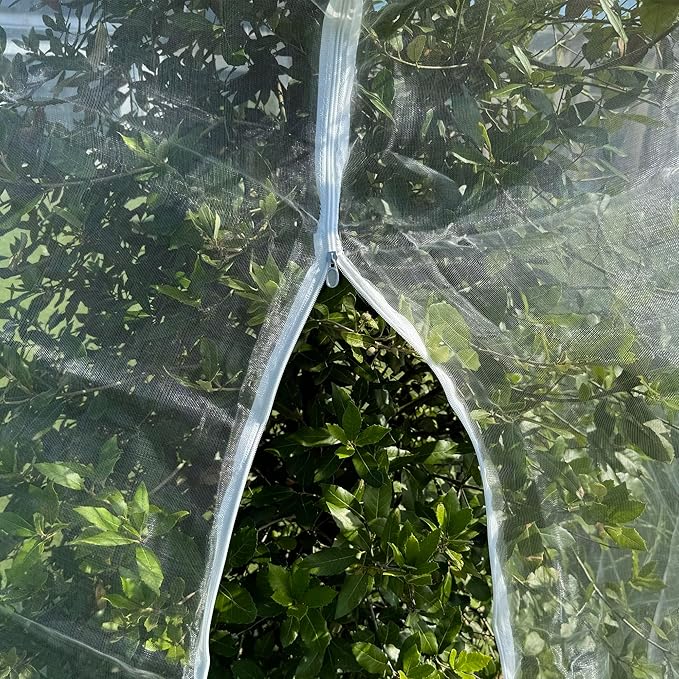 Fruit Tree Protection Bags 6.5x8.5 FT | Multiple Size Garden Netting for Fruit & Vegetable Protection | White Plant Net Cover for Blueberry & Tomato | Bird & Insect Mesh Fabric Protector