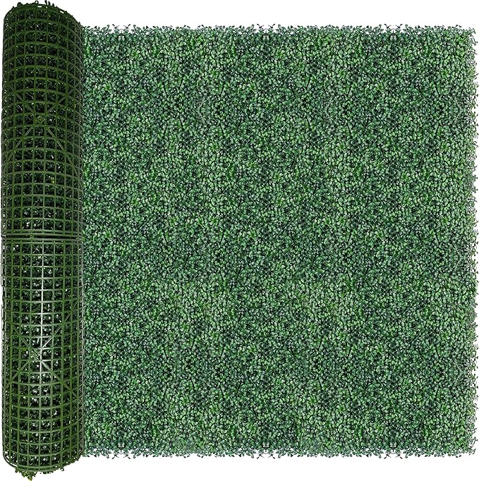 ODTORY Artificial Boxwood Roll Panels:54 X 120 in(45 sqft) UV-Anti More Dense Greenery Grass Wall Backdrop Panels for Indoor Outdoor Green Home Decor & Ivy Fence Covering Privacy
