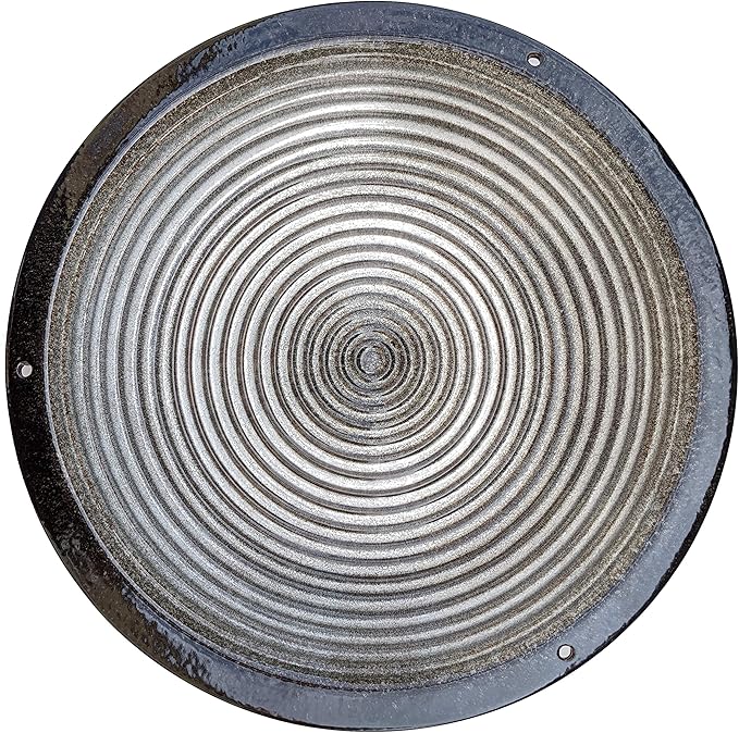 BYER OF MAINE Circles Post Bird Bath, Outdoor Garden and Patio Decor, Porcelain, Glaze Finish, Steel Mounting Post, Outside Bird Pond Fountain, 14"x14"x30", Granite